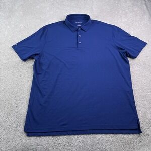 IBKUL Polo Shirt Mens XL Blue Performance Tech Wicking Golf Short Sleeve